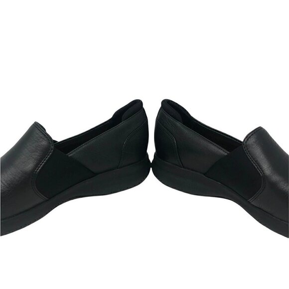 Unstructured By Clarks Womens Loafer Flat Shoes Black Leather Slip On 8 M - Picture 4 of 8